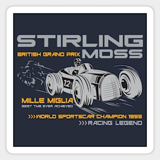 Stirling Moss F1 British Grand Prix Motorsports Racing Legend Magnet